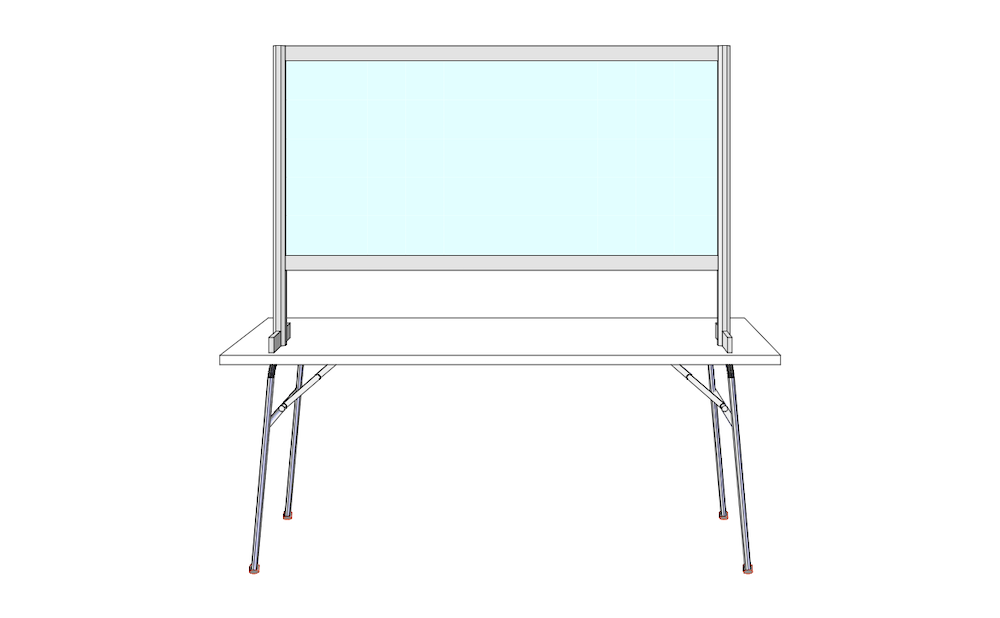 ウィルス飛散防止用オクタ卓上設置時イメージ